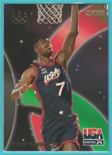 1996 Skybox USA Basketball David Robinson #28 front